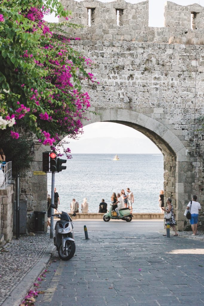 A view on the see from Rhodes Medieval City, the Gate of the Port - from travel blog http://Epepa.eu