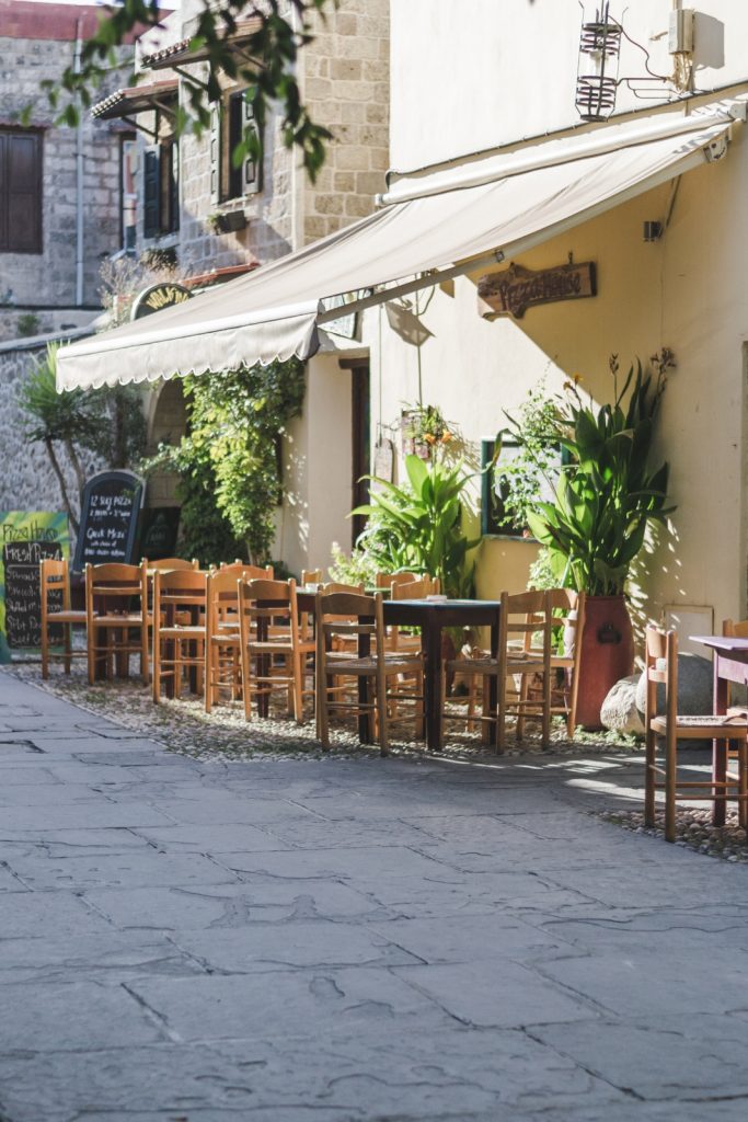 Restaurant in the Old Town, Rhodes, Greece - from travel blog http://Epepa.eu