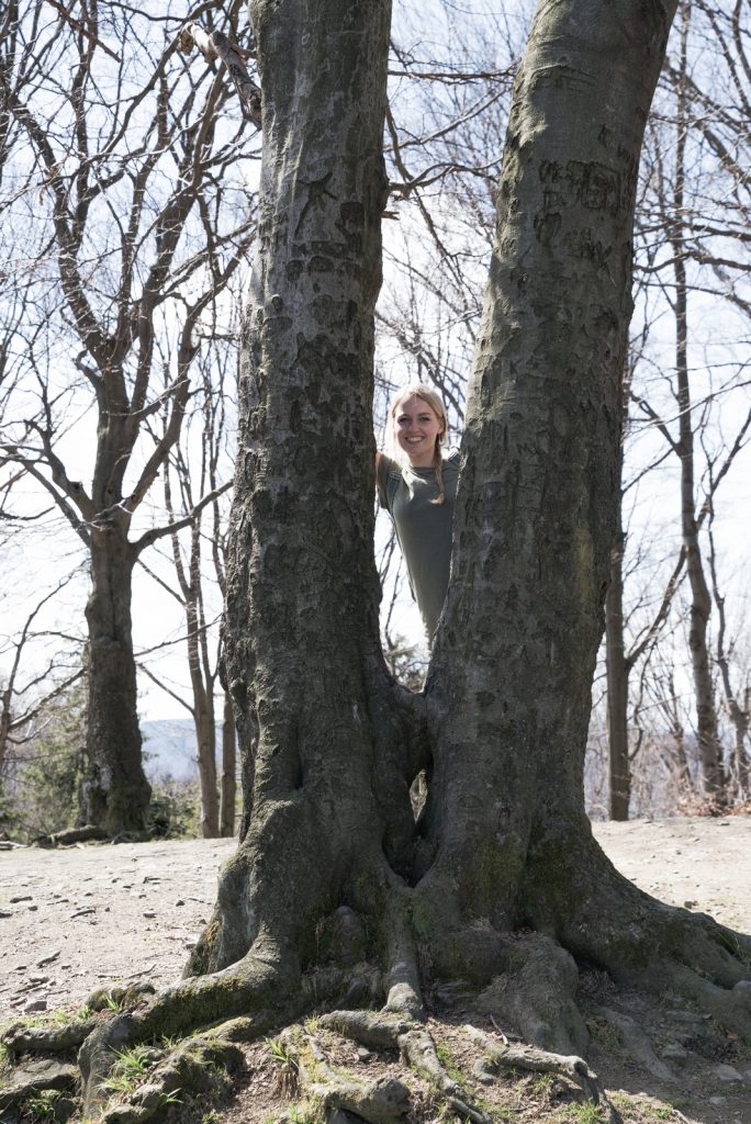 Travel blogger Epepa on the top of Równica Mountain, Poland - from travel blog: http://Epepa.eu
