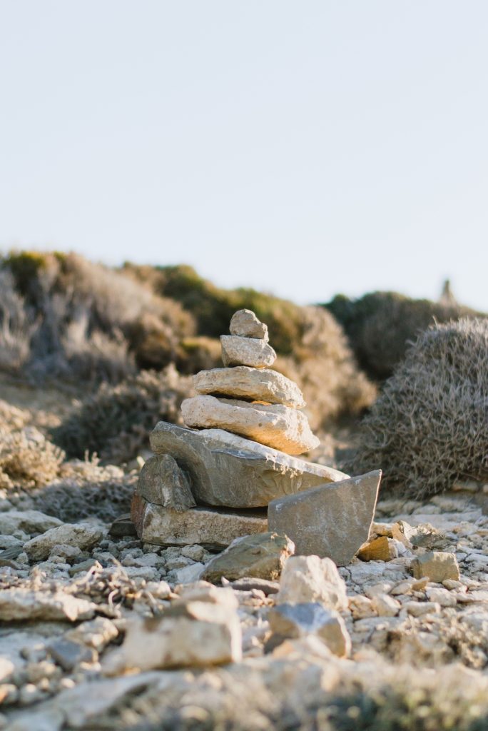 Stones on the island of Prasonisi, Rhodes, Greece - from travel blog: http://Epepa.eu