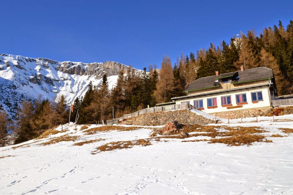 Waxriegelhaus, a mountain cottage at the foot of the Rax (Vienna's Local Mountains), located at 1,361 m above sea level