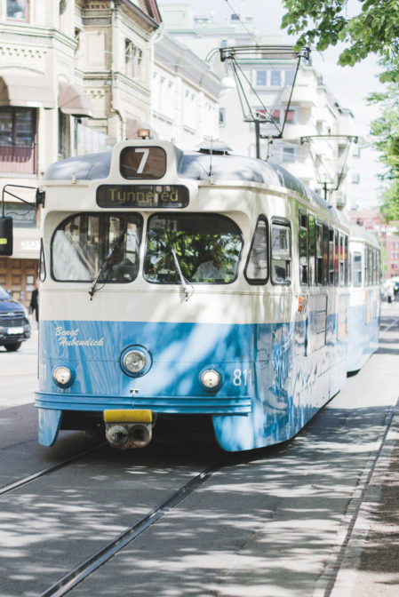 Niebieski tramwaj w Göteborgu, Szwecja