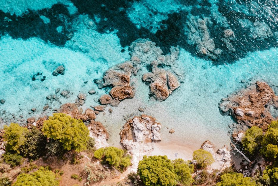 One of the beautiful secret beaches in Žuljana, Dubrovnik-Neretva County, Croatia