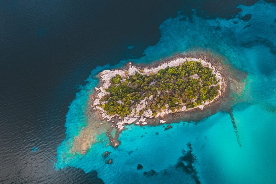 Otočić Gospin školj in Sreser, an islet near the Pelješac Peninsula, Croatia