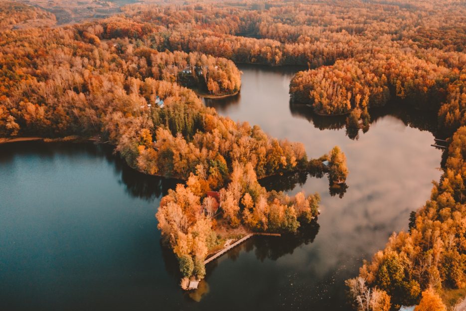 Czechowice Lake in Gliwice, Poland