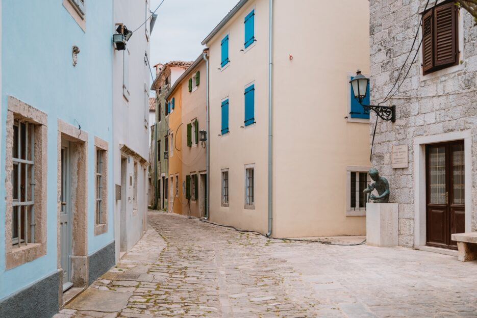 A charming street in Osor, Croatia